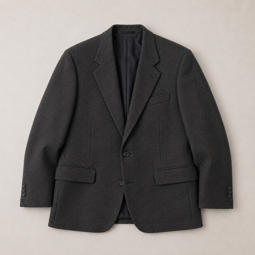 Vintage Fioravanti Tweed Blazer Mens 42R Brown Wool Two Button Sport Coat